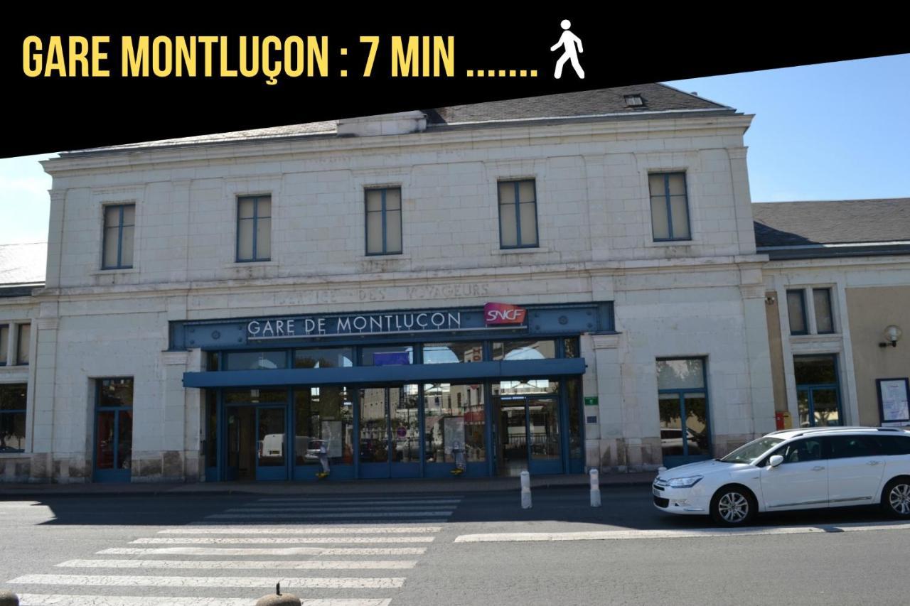 Centre-Ville - Gare - Jardin Wilson - Chateau Bourbon 몽뤼꽁 외부 사진